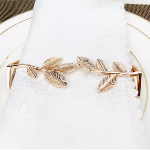 Gold Plated Stainless Steel Napkin <b>Rings</b> for Hotel Banquet Party Wedding - Product Image 5