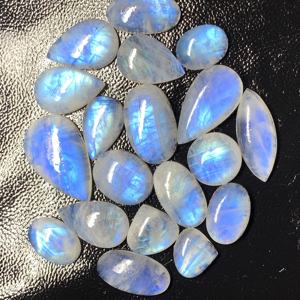 High Quality 5A Rainbow Moonstone 14mm <b>Quartz</b> Cabochon Loose Blue Natural Crystal for Jewelry Making Customizable Color Change - Product Image 2