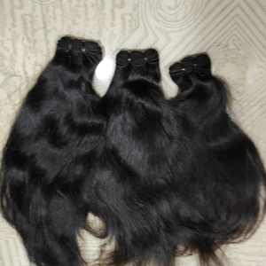 สองด้านเกรด 12A ผมอินเดียมนุษย์ธรรมชาติสีดําเครื่องสานต่อผมด้วยหนังกําพร้าชิดกัน - Product Image 1