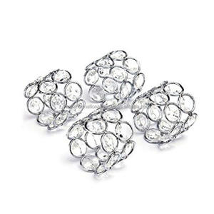 Anillos para servilletas chapados en níquel, Metal fundido, Aluminio - Product Image 2