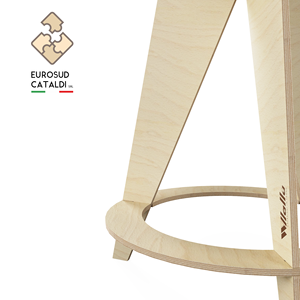 Best Italian <b>stool</b> wood by WLLALLA top quality for living room <b>office</b> an home. Resistant 12 mm birch - Product Image 2