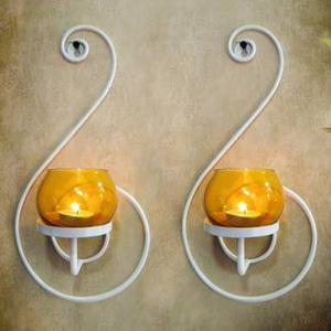 หรูหราและการออกแบบที่กำหนดเองสโคนผนังที่มีถ้วยแก้วสำหรับเทียน - Product Image 3