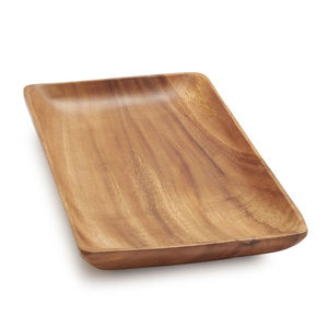 Plateau de table en bois carré antidérapant, service à thé café vin, plateau de restaurant en bois pour la cuisine à domicile - Product Image 1