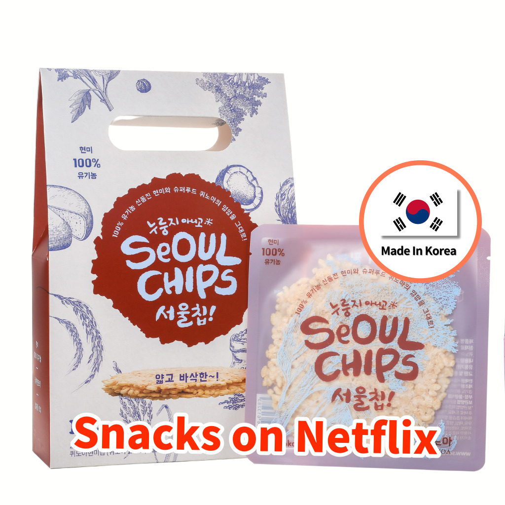 Корейская Органическая закуска с низким содержанием жира для детей, хрустящий диетический рисовый чип без глютена, вкус Quinoa