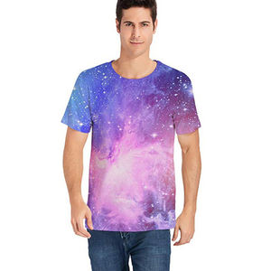 Vêtements pour hommes imprimés par sublimation OEM design personnalisé T-shirts High Street Style Cotton Breathable O Neck Summer Man T Shirt 220g - Product Image 3