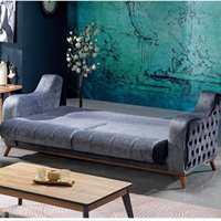 Ensemble de canapés Chesterfield contemporains de qualité supérieure, extensibles, avec cadre en bois massif capitonné, pour appartement/villa