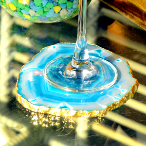 Blue Lace <b>Agate</b> <b>Coasters</b> Red <b>Agate</b> Rough Stone Natural Gemstone Tea <b>Coaster</b> Set Polished Stone Bulk Wholesale Supplier Gift Item - Product Image 3