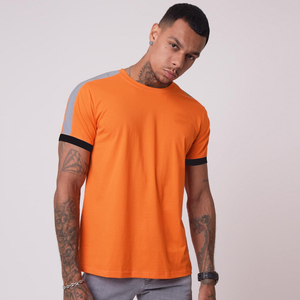 T-shirt de sport pour homme, nouvelle conception, taille plus, respirant, jersey, coupe ajustée, couleur et logo personnalisés - Product Image 3