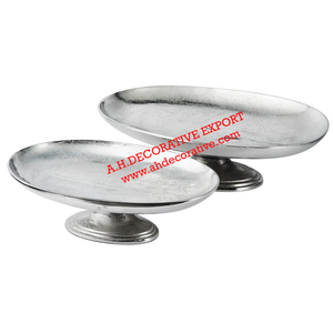 Plateau en aluminium de qualité commerciale fait à la main de taille personnalisée pour la décoration de table des aliments plaqué argent de haute qualité pour la maison - Product Image 6