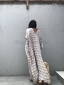 Banana Leaf Print New Look <b>Women</b> <b>Kaftan</b> Summer Boho Style <b>Women</b> Clothing - Product Image 2