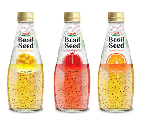 น้ำฝรั่ง 290 มล. ผสมเมล็ดโหระพา บรรจุขวดแก้ว แบรนด์ส่วนตัว ผู้ผลิตเครื่องดื่มทรอปิคอล ส่งออกจำนวนมากจากเวียดนาม - Product Image 2