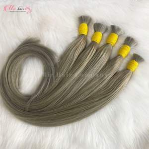 Extensión de cabello humano Remy 100%, cutícula virgen estirada doble alineada, onda recta sedosa, trama de cabello de Color Rubio suave y fino - Product Image 5