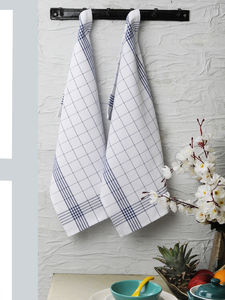 ผ้าขนหนูคอตตอน100% สำหรับใช้ในครัวผ้าทอลายตารางหมากรุกทรงสี่เหลี่ยมผ้านุ่มสำหรับทำความสะอาดบ้านและรถยนต์ - Product Image 2