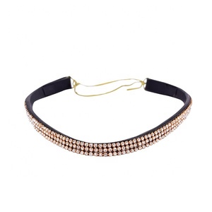 100% cuir de qualité supérieure cheval anglais bride couleurs personnalisées cristal clouté conception cristal sourcil bande fabricant indien - Product Image 4