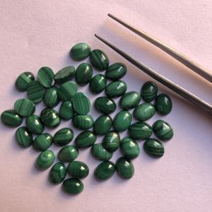 10mm 12mm pierre de Malachite naturelle lisse ovale Cabochons calibrés en vrac meilleur prix de gros Semi précieux pour la fabrication de bijoux - Product Image 1