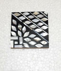 แผ่นรองแก้วเรซิ่นสีน้ำเงินลายเทอร์ราซโซ่สี่เหลี่ยมยอดนิยมสำหรับชา กาแฟ แผ่นรองแก้วเรซิ่นทำมือแบบกำหนดเองสำหรับบ้านและร้านอาหาร - Product Image 2