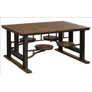 Mesa de Comedor Cuadrada de Madera Maciza de Estilo Nórdico Moderno y Sencillo, Ahorra Espacio, Altura Ajustable - Product Image 5