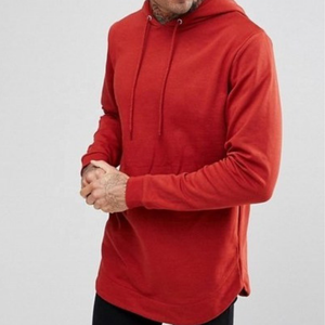 Sudadera con Capucha Lisa para Hombre, 100% Algodón, con Dobladillo Curvo, Estampado Invernal - Product Image 1