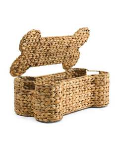 ตะกร้าสานรูปกระดูกสำหรับสุนัขกันน้ำผักตบชวาตะกร้าจัดเก็บของในบ้านเป็นมิตรกับสิ่งแวดล้อม - Product Image 2