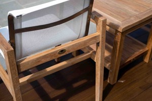 Silla Catalina Ocean de Madera de Teca, Minimalista, Resistente y Ecológica, para Comedor Exterior, Salas de Estar, Hoteles y Hospitales - Product Image 3