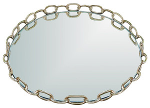 PLATEAU EN LAITON, PLATEAU RECTANGULAIRE EN LAITON, PLATEAU EN VERRE ET LAITON Best-seller - Product Image 4