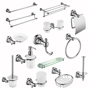 Di vendita caldo in lega di zinco del bicromato di potassio placcato wc sanitari bagno set Intagliato modello di bagno accessori da bagno - Product Image 1