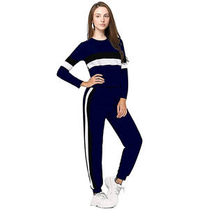 Chándales de bloques para mujer, ropa de invierno, Color azul, Panel blanco, para correr, gran oferta - Product Image 4
