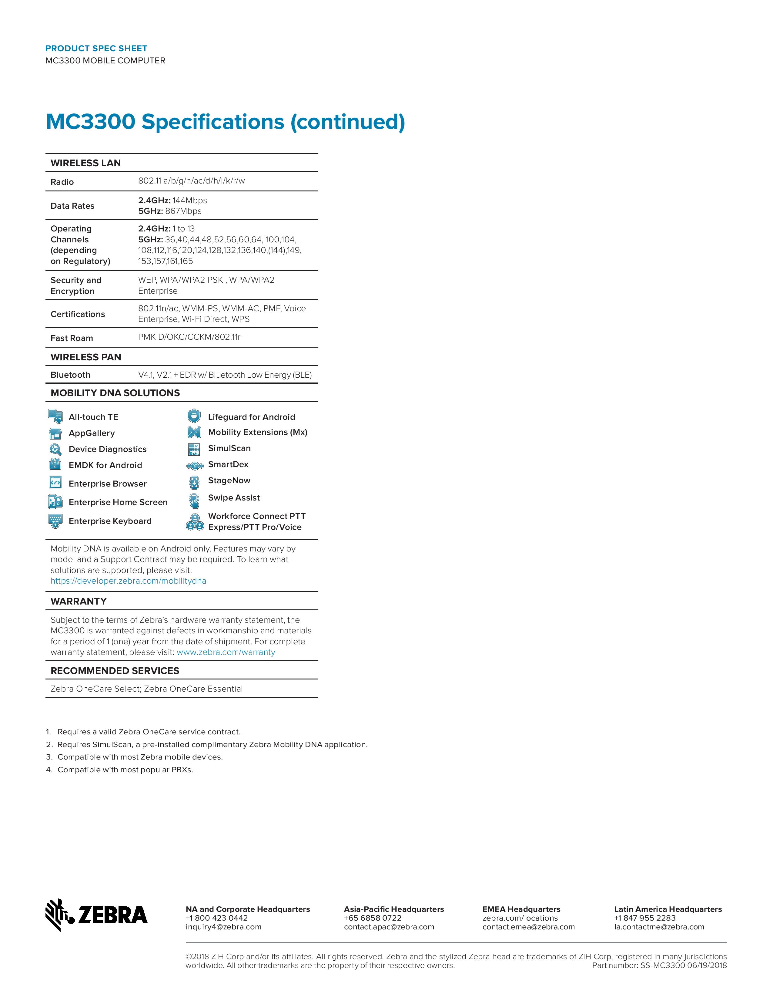 MC330M, Mobile Computer PDA - EDA with Android 7.0 Nugat - 2D Imager