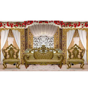 Ensemble de meubles de luxe pour mariage, canapé trône royal pour mariés, ensemble de canapés de mariage glamour pour la mariée et le marié, Californie - Product Image 1