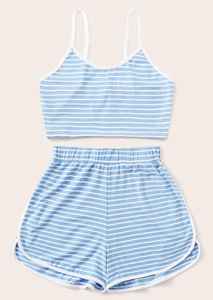 Collection de vêtements de détente et de lingerie pour femmes, printemps-été 2022, hauts en tricot décontractés à col rond 100% coton, ensemble jupe et pantalon, Bangladesh - Product Image 5