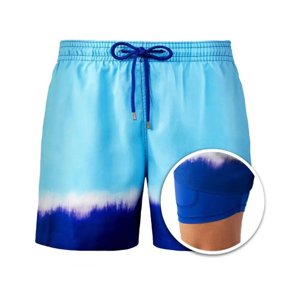 Custom swim Shorts With Compression Lining Quick board shorts Mens Swimwear Beachwear Trunks Beach Shorts