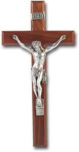 CRUCIFIX mural en ALUMINIUM rose suspendu, fournitures d'église - Product Image 5