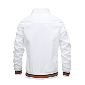 Letterman-Chaqueta de estilo universitario profesional, chaqueta ligera en blanco, informal, deportiva - Product Image 2
