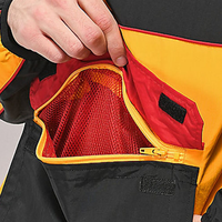 Veste coupe-vent pour homme à coupe classique avec blocs de couleur, poche kangourou et poche zippée sur le devant