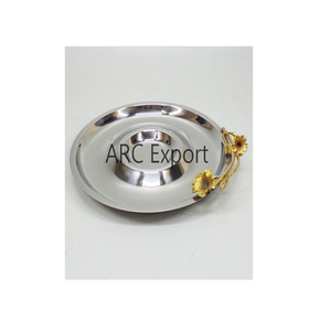 Stainless Steel Chip and Dip Bowl Hammered Mirror Polished Round Shape Decorative Party Ware Tabletop Food Server Ware Bowl - Product Image 6