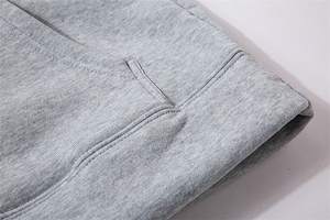 Nouvel arrivage personnalisé en gros coupe classique sweat à capuche uni en coton respirant pour femmes gris polaire grande taille unisexe pullover sweats à capuche XXL - Product Image 2