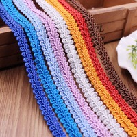 Deepeel LA105 1cm Couture Accessoires Ruban d'habillage Garnitures tressées Couleurs Dentelle tricotée