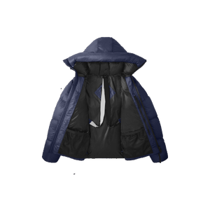 Custom Design <b>Blue</b> <b>Mens</b> Fashionable Puffer Jackets with Hood Winter Jacket with Your Private Logos - Product Image 4