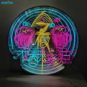 Miroir magique Rebow, décoration murale personnalisée en néon LED, miroir infini multicouche, enseigne au néon 3D personnalisée - Product Image 5