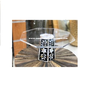 Ensemble de plateaux à dessert en acier inoxydable, plateau à gâteau, plateau de mariage, plateau d'anniversaire, outil de pâtisserie, matériau en bois de résine et marbre - Product Image 4