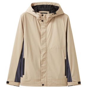 Ropa de calle con logotipo personalizado para hombre, rompevientos con capucha, informal, Hip Hop, con cremallera completa, al por mayor - Product Image 1