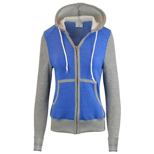 Veste à capuche molletonnées pour femmes, de base, fermeture éclair, coupe ajustée - Product Image 2