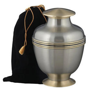 Urna de cremación de latón de última calidad, nuevo recuerdo de Metal de diseñador tradicional para cenizas de adultos, suministros funerarios - Product Image 1