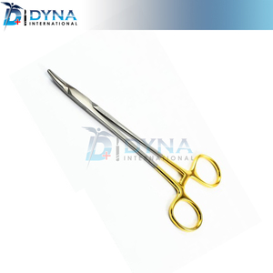 Porte-aiguille Heaney courbé 18 cm, suture dorée - Product Image 2