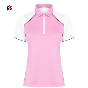 T-shirt manches courtes col rabattu pour femme, en Polyester, polaire, avec Logo personnalisé, vêtements bon marché, nouvelle collection 2020 - Product Image 4