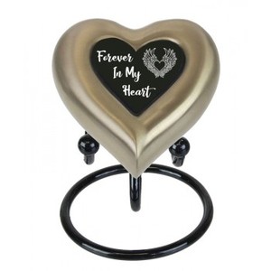 Best Selling High Quality Metallic Heart Shaped <b>Small</b> Keepsakes Cremation <b>Urns</b> <b>For</b> <b>Human</b> <b>Ashes</b>/Funeral Supplies - Product Image 1