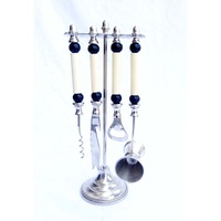 Quantité accessoires de barre de poignée en bois en acier inoxydable occidental ensemble d'outils de barre en acier inoxydable ensemble d'ustensiles de barre en acier inoxydable
