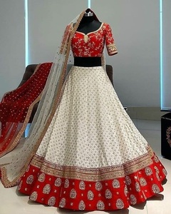 Vestido de novia elegante de diseñador indio, bordado, elegante, LEHENGA, embellecedor, ressham, ZARI, trabajo para boda @ 2022 - Product Image 1