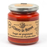 L'Orto Di Beppe Triveri Sauce tomate et poivron 100% italienne fraîche 280g en conserve sous vide, préparée à l'huile
