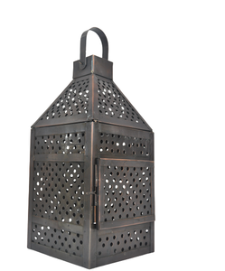 NOUVELLE DÉCORATION DE FÊTE EN MÉTAL FORME CARRÉE POIGNÉE EN MÉTAL LANTERNE DÉCORATIVE BOUGIE DE HAUTE QUALITÉ - Product Image 1